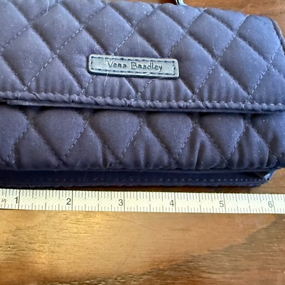 Vera Bradly Wallet with lanyard navy blue - Picture 13 of 14